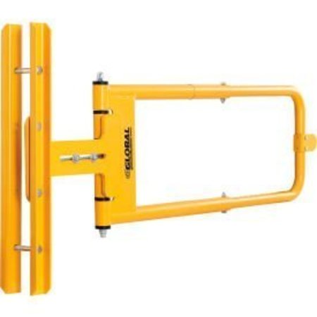 GLOBAL EQUIPMENT Adjustable Safety Swing Gate, 24"-40"W Opening, Yellow SSG2440Y